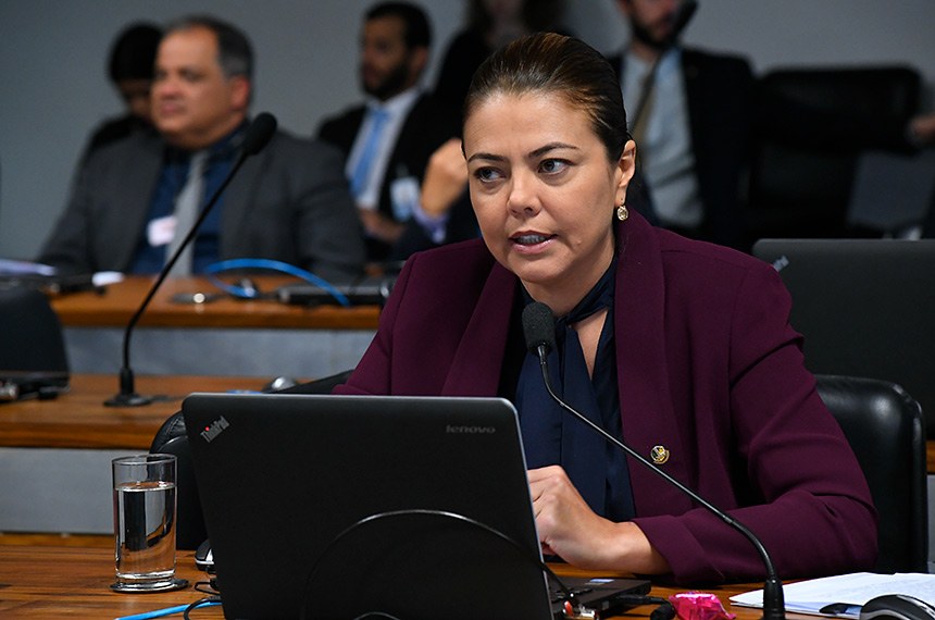 Senadora Leila do Vôlei em comissão no Senado Federal